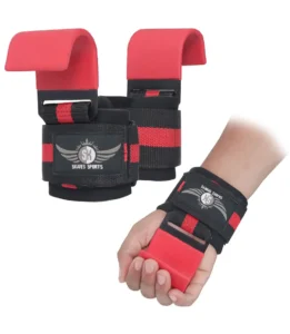 skates sports red lifting hook straps