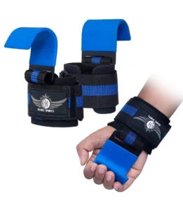 skates sports blue lifting hook straps