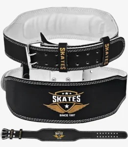 Skates Sports Genuine Split Leather Weightlifting Belt